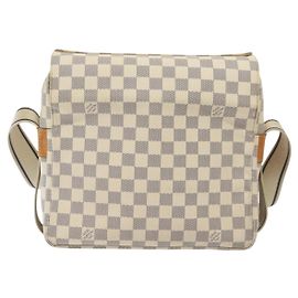 Louis Vuitton Naviglio Handbag Damier White