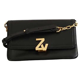 Zadig & Voltaire Bolsa de ombro de couro preto Preto