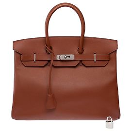 Hermès Bolsa HERMES Birkin 35 em Couro Marrom - 103214 Marrom