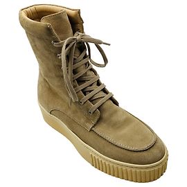 Bottines à plateforme en daim beige David de Gabriela Hearst Beige