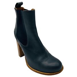 Chloé Botines de cuero gris oscuro Chloe Gris