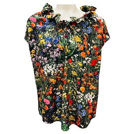 Stella Mc Cartney Blusa de seda multicolorida com flores Stella McCartney Multicor