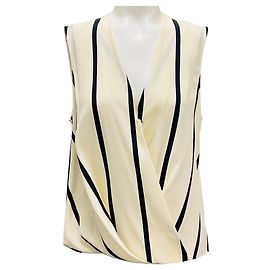 Rag & Bone Blusa Sem Mangas Victor Listrada Bege Bege
