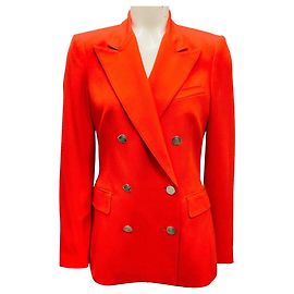 Ralph Lauren Collection Orange Classic Cashmere Blazer Orange