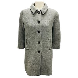 Grau Wollstrickjacke Miu Miu Grau