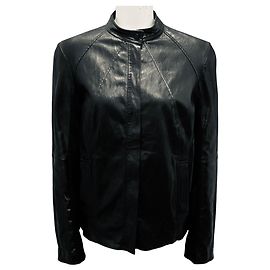 Autre Marque KZ_K STUDIO di Karolina Zmarlak Giacca in pelle vegana nera con zip completa Nero