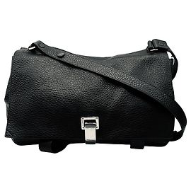 Borsa a tracolla in pelle grana nera Proenza Schouler Nero