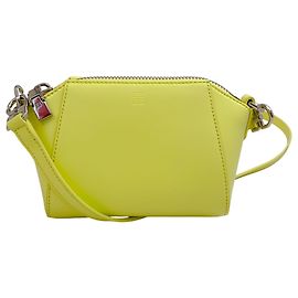 Bolsa transversal Antigona Nano em couro amarelo ácido da Givenchy Amarelo