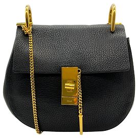 Chloé Borsa a sella piccola Drew in pelle nera di Chloe Nero