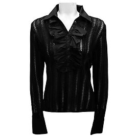 Blusa Amelie Nera con Rouches Anne Fontaine Nero