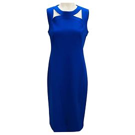 Robe midi sans manches bleu cobalt Akris Punto Bleu