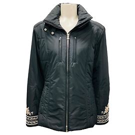 Bogner Black Bavarian Paradise Embroidered Ski Jacket Black