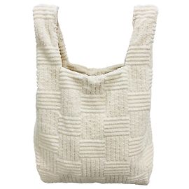 Bolso tote de toalla de algodón marfil Bottega Veneta Beige