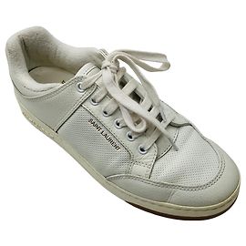 Zapatillas SL/61 de cuero perforado blanco Saint Laurent Blanco