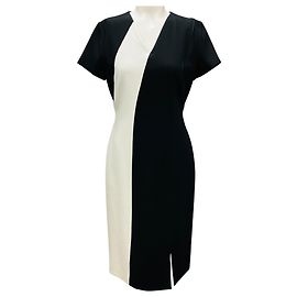 Robe Midi Dahota Noir / Ivoire de Boss par Hugo Boss Noir
