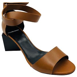 Pierre Hardy Tan Block Heel Leather Sandals Camel