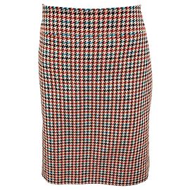 Falda houndstooth multicolor tan Akris Punto Multicolor