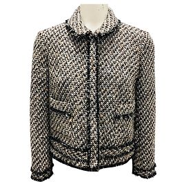 Paule Ka Brown Multi Cropped Tweed Jacket Brown