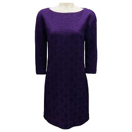 Vestido de cocktail em jacquard texturizado Blackberry da Michael Kors Roxo