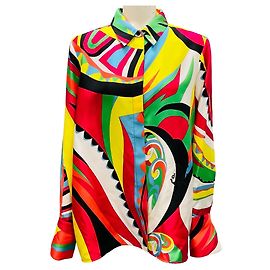 DMN Multicolor Silk Blouse Multiple colors