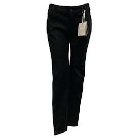 Schwarze Lammleder-besetzte Skinny-Jeans von Tom Ford Schwarz