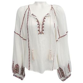 Isabel Marant Etoile Blusa Fernanda bordada Ecru / Ocre de Isabel Marant Étoile Bege