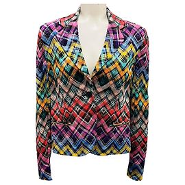 Missoni Multi Zig Zag Knit Jacket Multiple colors