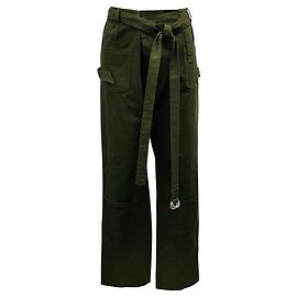 Balenciaga Khaki Green Military Cargo Pants Green