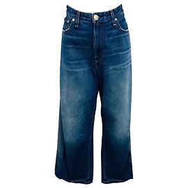 Jeans Ruth Rag & Bone Wyatt Medium Wash Super High Rise Ankle Wide Leg Bleu