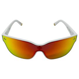 Louis Vuitton White LV Shadow Square Sunglasses White