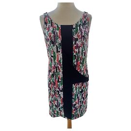 Robe Balenciaga en Dentelle Multicolore Noire Noir Multicolore