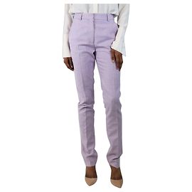 Victoria Beckham Calças roxas sob medida - tamanho UK 8 Roxo