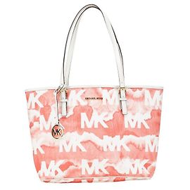 Borsa Tote in PVC e Pelle Michael Kors Rosso
