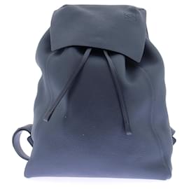 Loewe Blue Leather Backpack Blue