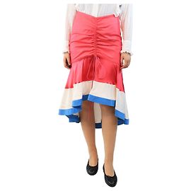 Prabal Gurung Rosa geraffte Midirock - Größe UK 10 Pink