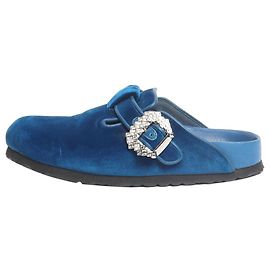 Autre Marque Bostons in velluto blu - taglia EU 39 (UK 6) Blu