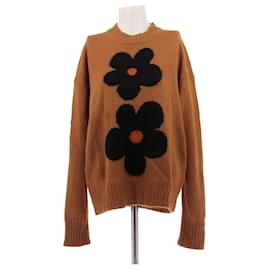 Pull marron Alexa Chung avec détails floraux Marron