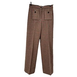SéZane Tartan-Wollhose Braun