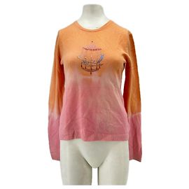 Autre Marque Cashmere-Pullover Tie & Dye Orange