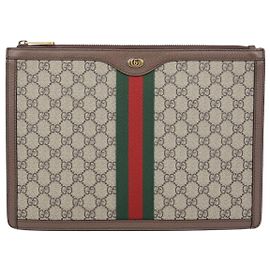 Gucci Ophidia Portfolio Clutch Brown