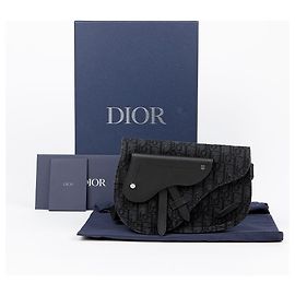 Dior Sac bandoulière en forme de selle Noir