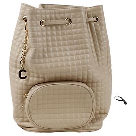 Céline Mochila tipo cubo acolchada Castaño