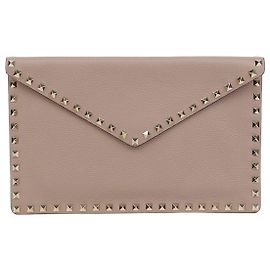 Valentino Clutch Envelope Rockstud Rosa