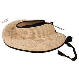 Miu Miu Crystal Visor Hat Size Brown