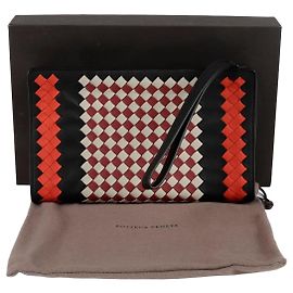 Bottega Veneta Pochete com aba Intrecciato Preto