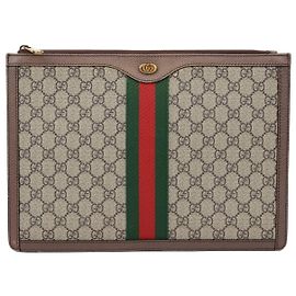 Gucci Clutch Portfolio Ophidia Marrone