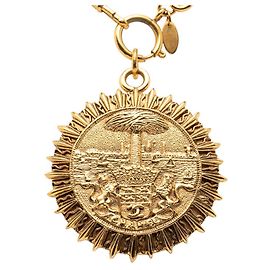 Collier plaqué or Chanel Doré