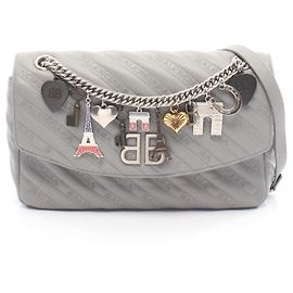 Balenciaga BB Rund Schultertasche Braun