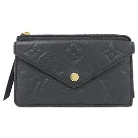 Louis Vuitton Monogram Empreinte Black Leather Business Card Case Black