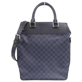 Louis Vuitton Damier Cobalt Tote Greenwich Handbag Black Blue